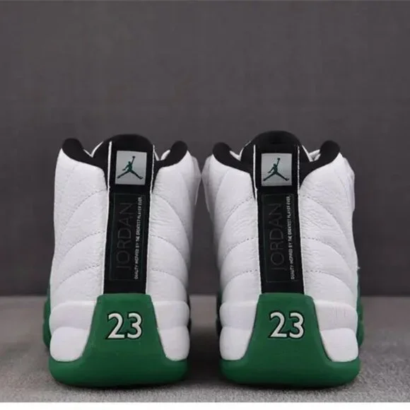 White & Green High Top Basketball Style Sneakers – Comfortable Streetwear Casual - Picture 8 of 9